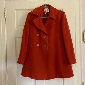 Talbots Orange/Rust pea coat